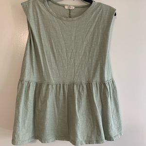 Olive green sleeveless top